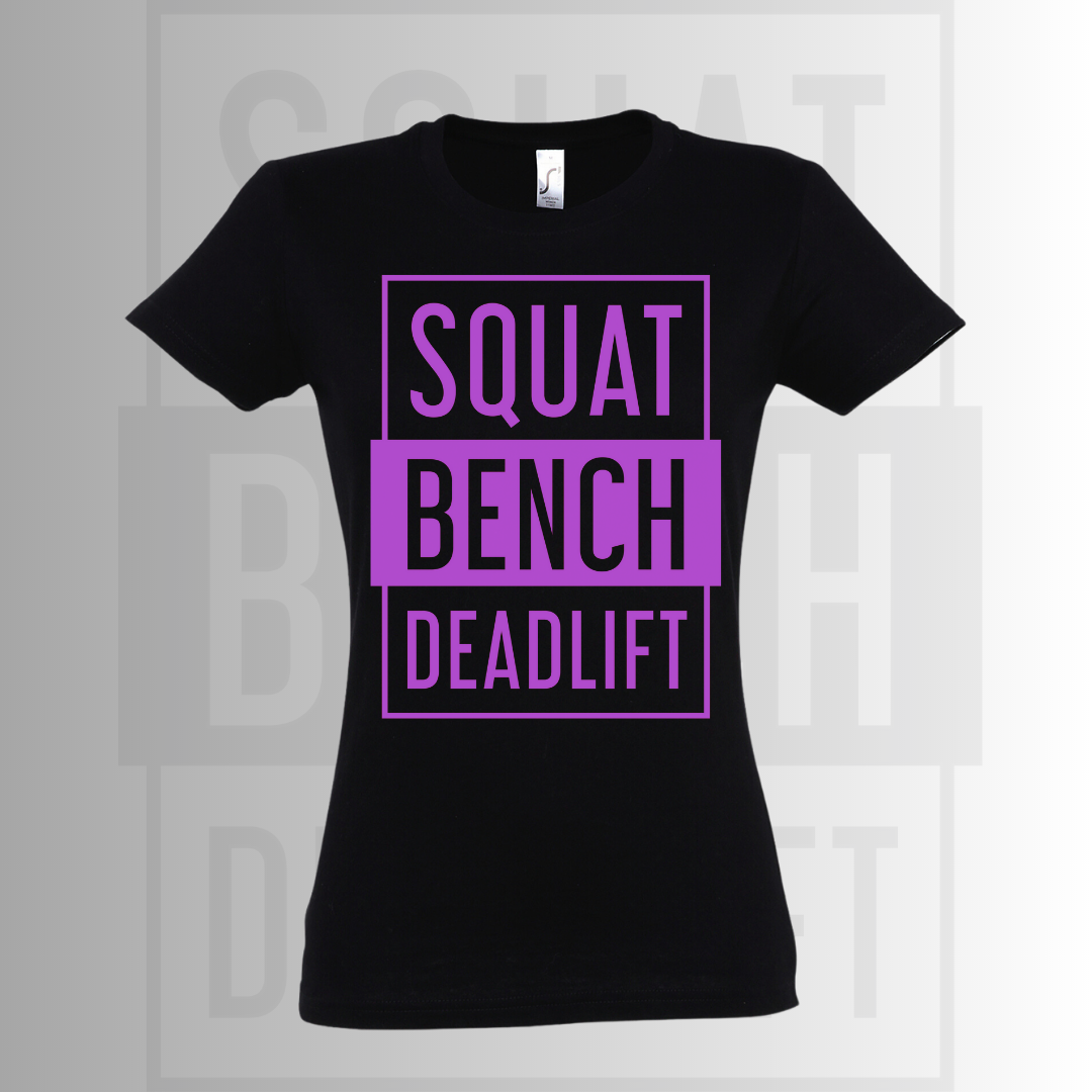 SQUAT BENCH DEADLIFT edzőpóló választható színben (női) - Image 3
