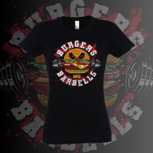 Burgers and Barbells póló (női)