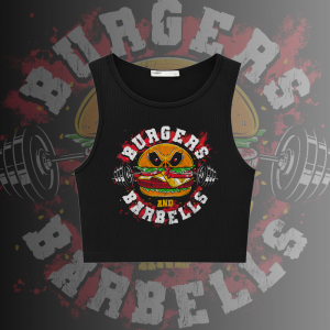 Burgers & Barbells croptop