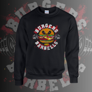 Burgers & Barbells pulcsi (uniszex)