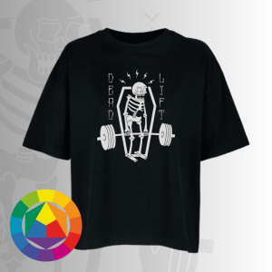 Csontvázas deadlift oversized póló választható színben (női)
