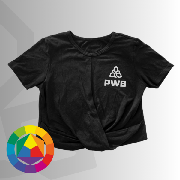 Csavart croptop kis PWB logóval