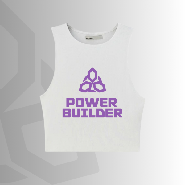 PowerBuilder logós ujjatlan croptop választható színben - Image 5