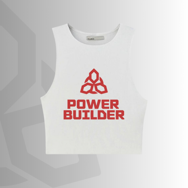 PowerBuilder logós ujjatlan croptop választható színben - Image 4