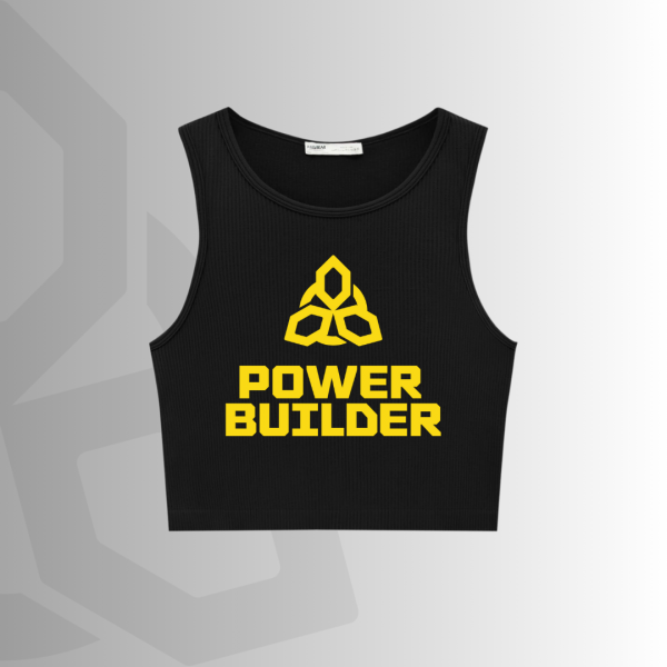 PowerBuilder logós ujjatlan croptop választható színben - Image 2
