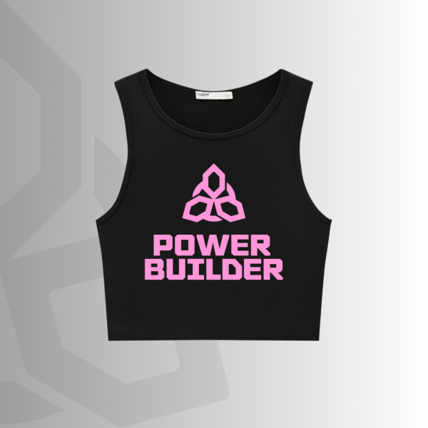 PowerBuilder logós ujjatlan croptop választható színben - Image 3