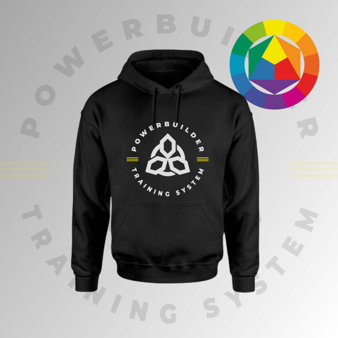 Kapucnis pulcsi választható színű PWB logós mintával (uniszex)