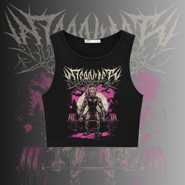 Deadlift (pink) ujjatlan croptop