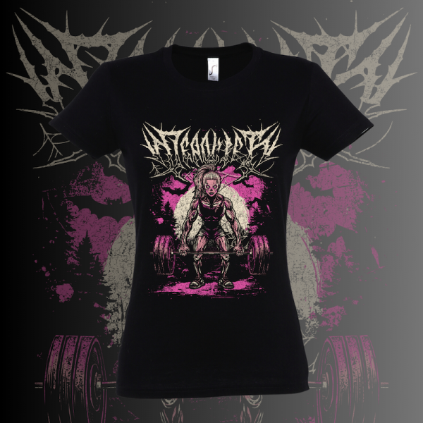 Deadlift (pink) póló - női