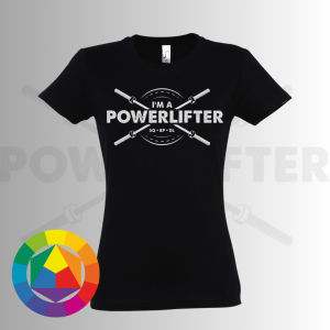 I'm a Powerlifter edzőpóló választható színben (női)